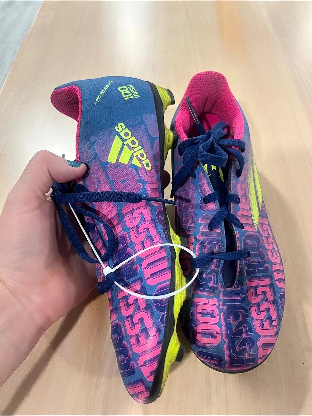 Adidas X Speedflow Messi.4 FXG J Cleats US Size 4 1/2 Kids Multicolor FY6933